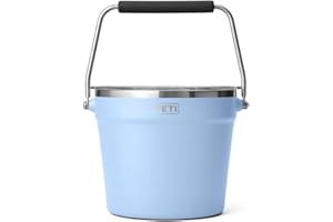 YETI Rambler Beverage Bucket Double Wall Vacuum Insulated Ice Bucket with Lid, Big Sky Blue