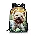 Produktbild KHDJH Kinderrucksack Nette Yorkshire Terrier Muster Frauen Große Rucksack 3D Niedlichen Hund Kinder Schulter Taschen Schulranzen D e