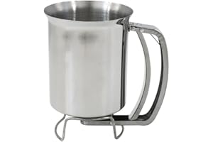 Zenker 44996 Distributeur de Pâte à Gâteau, Entonnoir à Pâte, Verseur de Pâte à Gâteau, Acier Inoxydable, Gris, 16 x 11 x 14 cm