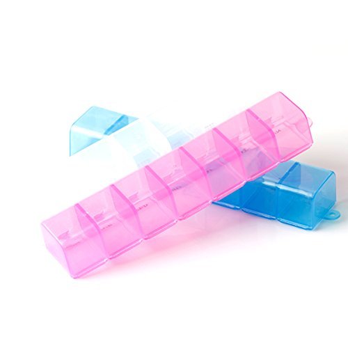 SODIAL(R) 1 Stueck 7 Tage Woechentlich Box Organizer Case Faecher Medizin Vitamin Lagerung Reisen - 4