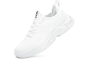 INYO Men’s Running Trainers – Lightweight Slip-On Mesh Athletic Shoes – Breathable Sneakers for Walking, Gym, Tennis Badminton