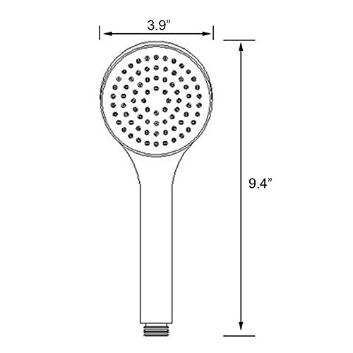 BoRui Ultra Thin Handbrause,Single Strahlarten,Duschkopf,chrom - 4