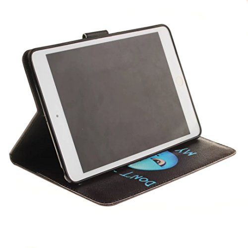 iPad Mini 1/2/3 Hülle, Vandot Ultra Thin Dünn Muster Pattern Case Cover für iPad Mini 1/2/3 7.9 Zoll Schutzhülle Tablet-PC PU Leder Flip Handyhülle Telefonkasten mit Standfunktion Kreditkarte Malerei Painting Kratzfeste Handy Schutz Schale Tasche Etui Abdeckung + Pom Pom Ball Plüsch-Kugel – Angry Don’t Touch My Pad - 7