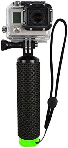 Waterproof Floating Hand Grip (Floating Pole &amp; Handle &amp; Diving Monopod &amp; Floating Stick)compatible with all GoPro Cameras Hero 4 Session Black Silver Hero 2 3 3+ 4 5 (Green)