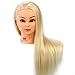 Neverland Beauty 22 Inch 30% Real Human Hair Hairdressing Cosmetology Training Head Blonde Mannequin Head Hairdresser Training Head with Clamp for College and Professional Use #613