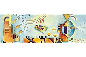 1art1 Wassily Kandinsky Poster Stampa Artistica su Tela Dolce Evento, 1928 Quadro da Parete sulla Barella | Murale XXL | Immagine 90x30 cm