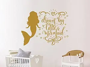 ARWY Salon Stickers Mermaid Nursery Vinyl Sticker Decals Quotes Dream Big Little Mermaid Bedroom Kids Girls Room Nursery Decor C673 (22