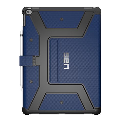 Urban Armor Gear Metropolis Schutzhülle nach US-Militärstandard für Apple 12,9″ iPad Pro – blau (Silbernes Logo) [Smart Keyboard kompatibel | Verstärkte Ecken | Wake/Sleep | Sturzfest | Antistatisch Standfunktion] – IPDPRO12.9-E-CB - 2