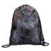 Produktbild Acme&Real The Russian Blue Cat Print Shoulder Drawstring Bags Basic Drawstring Tote Cinch Sack Promotional Backpack Bag Cinchbag