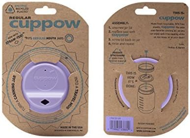Cuppow Canning Jar Drinking Lid - Regular Mouth - Lavender by Cuppow