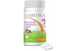 XLS MEDICAL PERTE DE POIDS + - Réducteur de Graisses et Sucres – A base d'ingrédients d'origine naturelle(1) - 120 comprimés - 1 mois de traitement