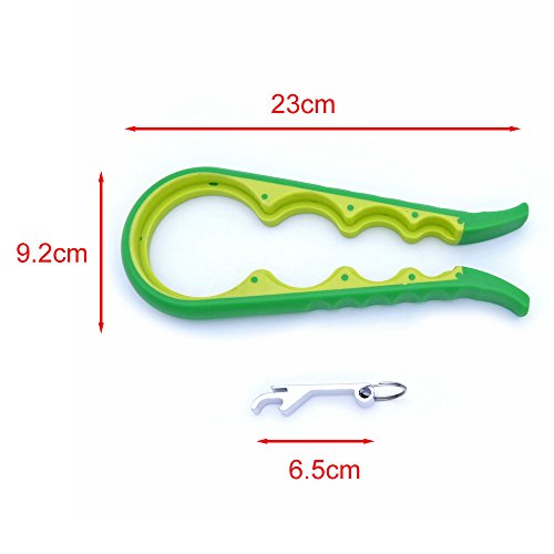 Pazzi Glasöffner und Bier Flaschenöffner Schlüsselbund, Gummisilikon Glas Deckelöffner Gute Griffe Einfache Twist für Ältere Seniors Arthritis, mit Geschenk Klein Tasche Flaschenöffner aus Metall - 4