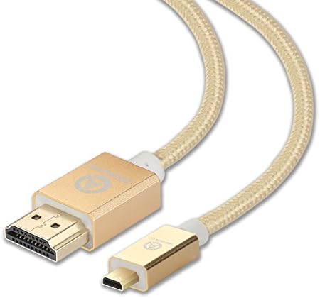 IBEQUANIC Micro HDMI Cable 5M - Gold-Plated Connectors - High Speed-definition video (up to 4K Resolution) - Type D to Type A - Supports 3D, Ethernet and Audio Return - 5 Meters/ 15 Feet