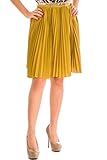Besonderheiten: Shutter Pleat Damen Tellerrock Röcke Damen, Faltenrock Damen, Rock Lang Sommer, Rock Kurz Elegant, Plisseerock Gelb, Swing Rock 50Er Jahre, A Linie Rock Mini, High Waist Rock Größe 38 (Large) Senf-Gelb (Mustard Gol