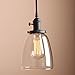 Produktbild Pathson Antike Pendelleuchte Industrie Loft-Pendelleuchte Klar Glas Pendelleuchte Hängeleuchte Vintage Hängelampen (Schwarz Farbe )