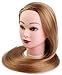 24" Cosmetology Mannequin Head 100% Synthetic Hair Brown Color, Practice Training Hair Styling Mannequin Head