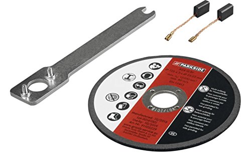 PARKSIDE® Winkelschleifer PWS 125 D3 (Stufenlos regelbare Drehzahl, 125 mm Scheiben-Ø, 1200 W mit Trennscheibe und Ersatzkohlebürsten) - 2