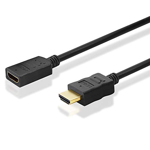 BestPlug 50cm Universal HDMI Kabel Verlängerung mit Ethernet / HDMI Stecker männlich auf HDMI ...