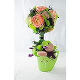 Blühender Baum im grünen Topf - künstliche Blumen