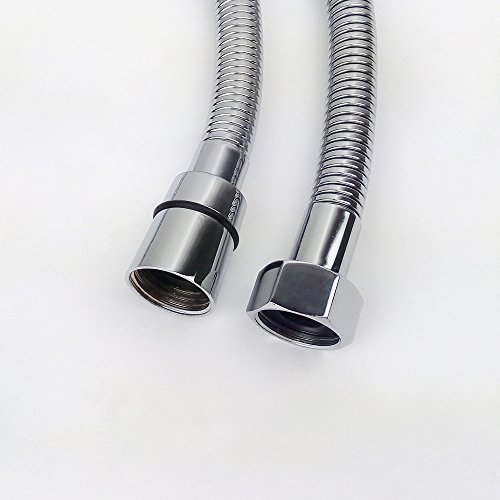 MINGOR Edelstahl Einfache Installation Flexible Brauseschlauch/Duschschlauch Badezimmer Rohraustausch, Poliert Chrom(1m) - 4