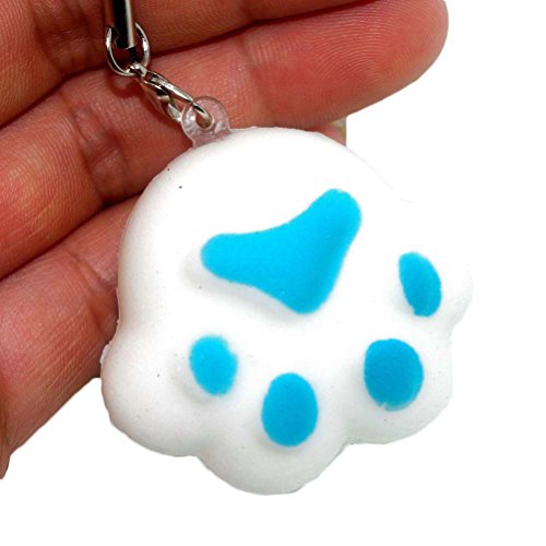 4 kawaii Squishy Mini Bär Katze Paw Brot Handy-Charm-Tasche, Gurt Kinder Squeeze Spielzeug Geschenk - 4