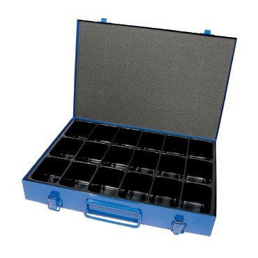 Sortimentskasten a.Blech 18Fächer Tiefzieh-/Ku.-Einsatz 340x240x50mm - 2