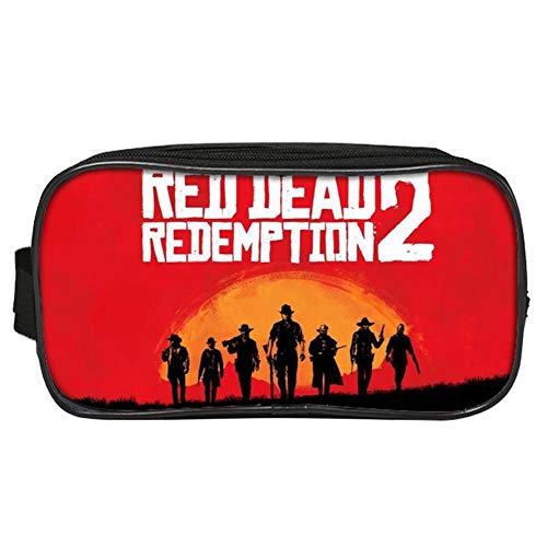 Preisvergleich Produktbild Redemption Stiftebeutel Red Dead Stifte Aufbewahrungstasche für Damen, Kosmetiktasche, Doppelreißverschluss, F