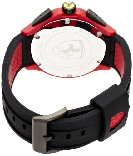 Scuderia Ferrari 0830017 – Wristwatch Mens Rubber Strap – Black