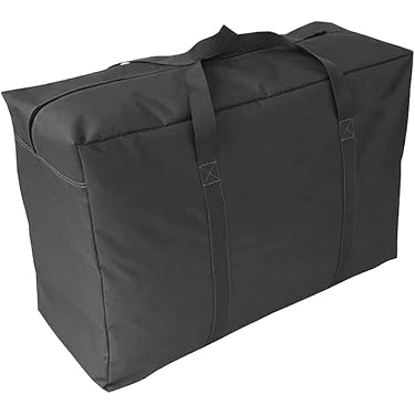 HOTUT Grote verhuiszakken voor kleding, 2 stuks opbergtas voor kleding met ritssluiting en handgrepen, waterdichte verhuiszakken van 600D Oxford-stof voor kleding, dekens, donsdekbedden