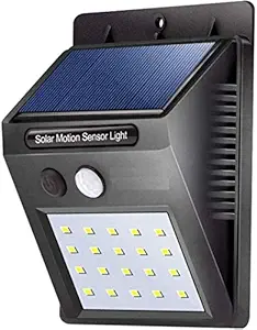 Diniva 20 LED Solar Power Wall Light Outdoor Waterproof Light-Controlled Garden Security Lamp