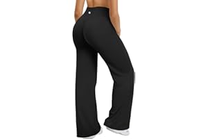 OQQ Women's Yoga Trousers Loose Stretchy High Waist Casual Straight Trousers Wide Leg Pants for Women