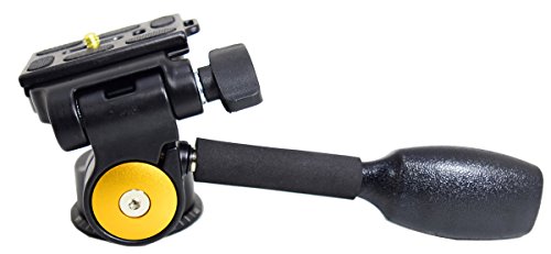 Koolehaoda 360 ° -single manija bola de la pista de amortiguación hidráulica tridimensional con Placa de liberación rápida para-Trípodes Monopies