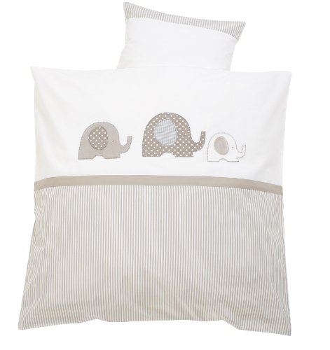 Alvi Himmelset/Bettset mit Applikation Elefant 323-6 - 2
