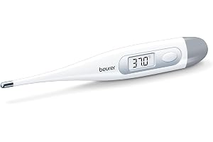 Beurer FT 09 Digital och kroppstermometer, vattentät, LCD-skärm med mätområde +/- ,1 ºC, akustisk signal, utan glas, färg