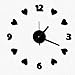 Produktbild QHGstore Liebes Herz Zahl Wand Taktgeber DIY Acryl Wand Aufkleber Uhren Home Decor Clock schwarz