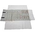 Custodia Da Viaggio Per Gioielli 3 Pezzi Beige - Organizer Portatile Con Pagine Interne
