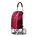 Produktbild SUN HUIJIE Einkaufswagen Lebensmittelgeschäft Einkaufswagen Kleiner Wagen Klettern Die Treppe Tragbarer Aluminium-Alloy-Trolley-Handgepäckwagen Alter Anhänger Großer zweirädriger Einkaufswagen