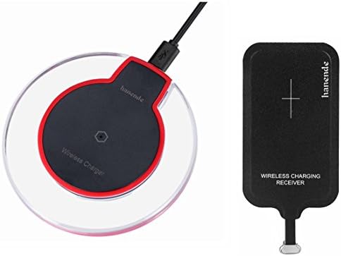 hanende USB B Wireless Charger Kit, Qi Wireless Charging Pad and Magic Tag Wireless Charging Receiver Patch Module for VIVO X6 and other Micro USB Narrow-side Down Phones