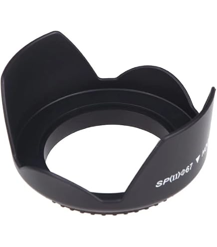 Vhbw Paraluce Per Obiettivo 62mm – Grandangolare Rotondo In Metallo Nero – Anti Riverbero