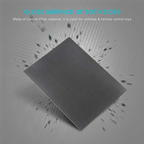 Preisvergleich Produktbild Footprintse 230 * 170 * 0,5 mm Kohlefaserplatte Plattenblatt 3K Leinwandbindung RC Flugzeug Plattenfarbe: schwarz
