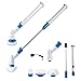 Produktbild SHMCFG Elektrischer Spin Scrubber 360 Kabelloser Mehrzweck-Oberflächenwäscher und Reiniger aus ABS-Material-Adapter für Dusche, Bad, Küche, Boden