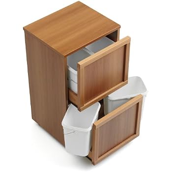Porta Salviette O Pantaloni SALVI' In Legno Massello - Doppio Supporto, Finitura Ciliegio, Made In Italy