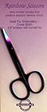 Tooltron Rainbow Scissors Herramienta Tron Curvado Tip Tijeras 3,5 Inch-Rainbow
