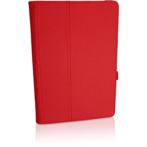 igadgitz Rot PU Ledertasche Hülle Folie für Asus Transformer Pad TF103C 10.1 Zoll mit Multi-Winkel Betrachtungs + Stylus-Stift Elastischen Halter + Displayschutzfolie - 2