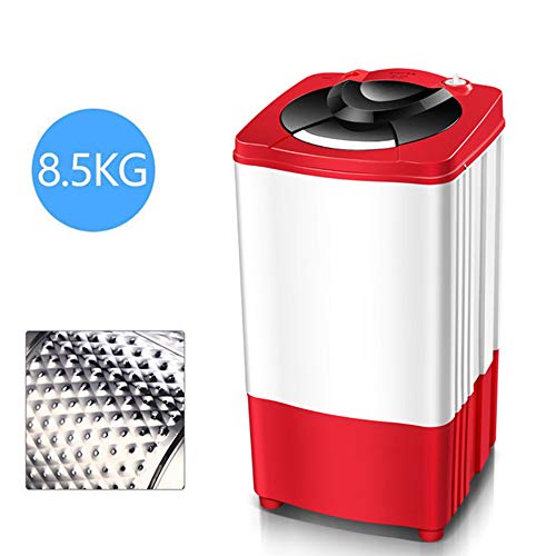 LLMLCF Mini Lave-Linge, Lave-Linge Portable, Niveau d'eau réglable, Automatique et Compact centrifugeuse, centrifugeuse avec Pompe de refoulement, Appartement, hôtel,Rouge