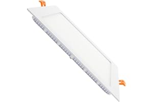 LEDKIA LIGHTING Placa LED 18W Cuadrada Foco Downlight Empotrable Plano Corte 205x205 mm Blanco Neutro 4000K - 4500K 120º