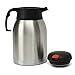 Produktbild MP 1.5 Liter Tee Isolierkanne Kaffeekanne / Vacuum Teekanne , 18/10 Edelstahl, Quick Tip Verschluss, 100% dicht, Schwarz, Soft Grip - 1.5L