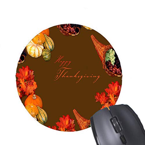Preisvergleich Produktbild Happy Thanksgiving / Ahorn-Kürbis und runde Mausunterlage der Trauben