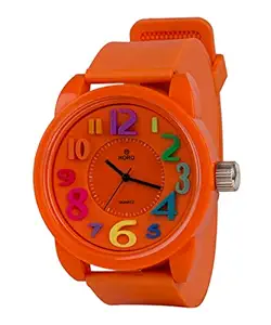 Horo(Imported) Analog Orange 3D-Strap Round Dial Kids Watch 5.5x4.9x1cm