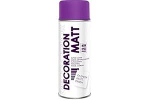 DECO COLOR DECORATION_MATT UNIVERSAL SPRAY PAINT MULTI-PURPOSE SATIN MATT FINISH ART CRAFT ART DECOR DIY (RAL 4005 Violet_matt)